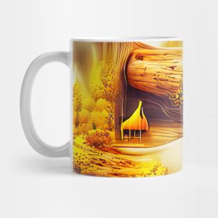 Yellow Flowers Forest Art Mug